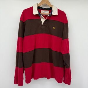 American Eagle Outfitters‎ Vintage Rugby Shirt Mens Large Striped Long Sleeve